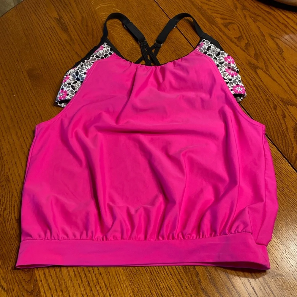 Tankini Top Padded Bra Size Medium Multiple Colors